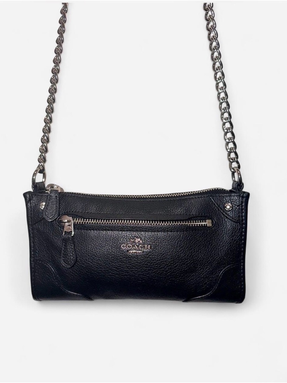 Black Vintage Coach Mickie Crossbody Bag